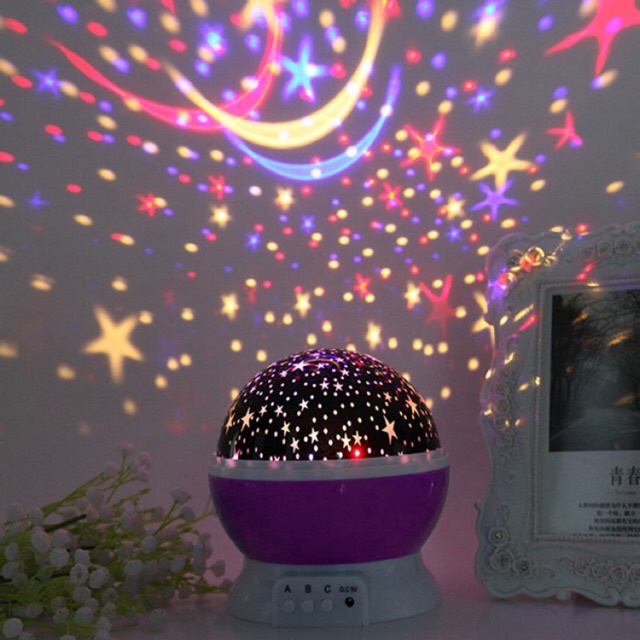 Đèn Ngủ Ngàn Sao Thông Minh 3D Tự động Xoay 360 Star Master Pro