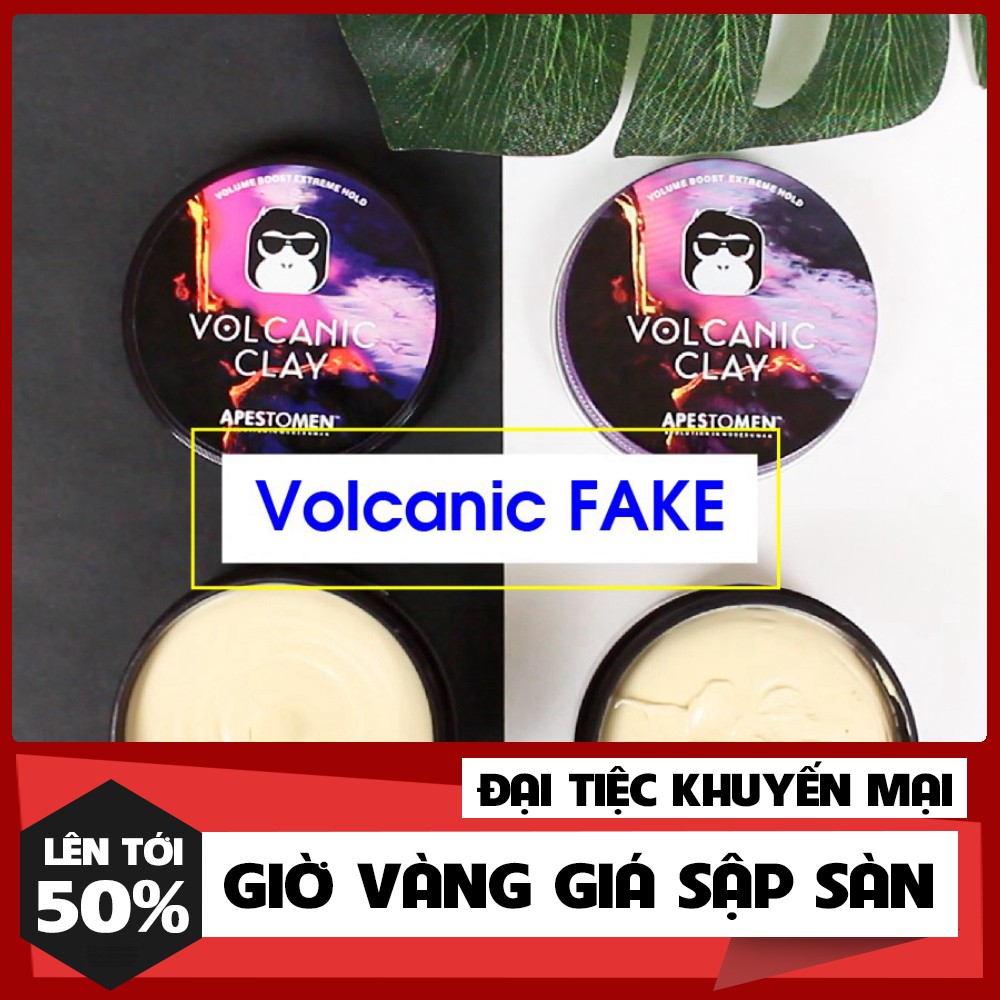 GIẢM GIÁ Sáp vuốt tóc Volcanic Clay 2019 | Wax Apestomen Singapore + Tặng xịt khử mùi toàn thân AXE Limited 50ml Thái