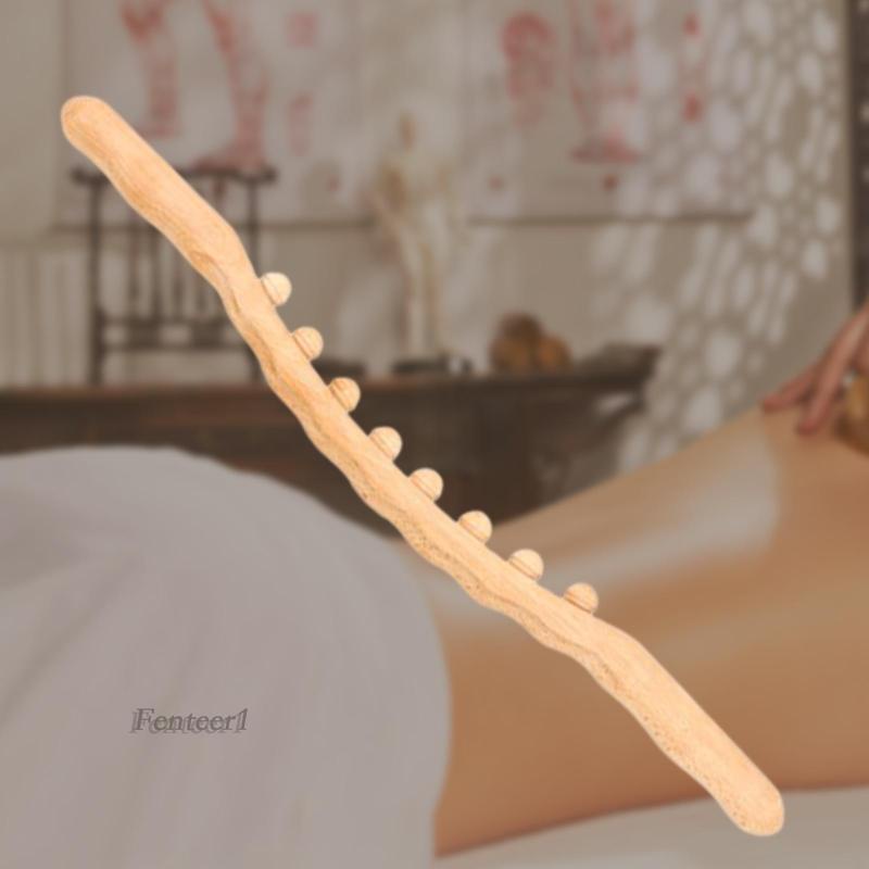 [Fenteer1] Con Lăn Gỗ Gua Sha Cầm Tay Chuyên Nghiệp Cho Eo Và Lưng