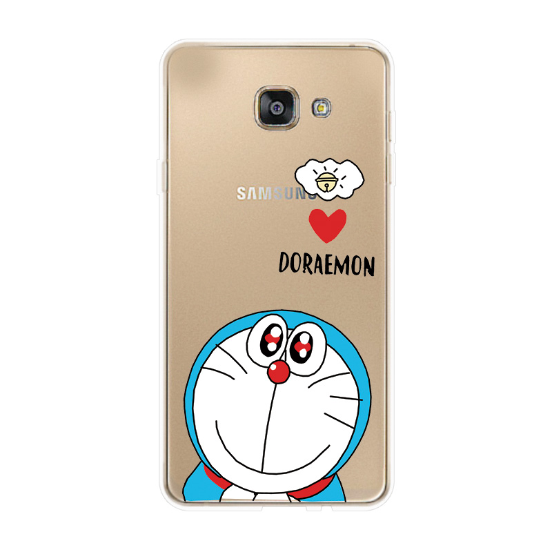 Ốp lưng TPU mềm Samsung Galaxy A3 A5 A7 2016 2017 Doraemon Two hoa văn