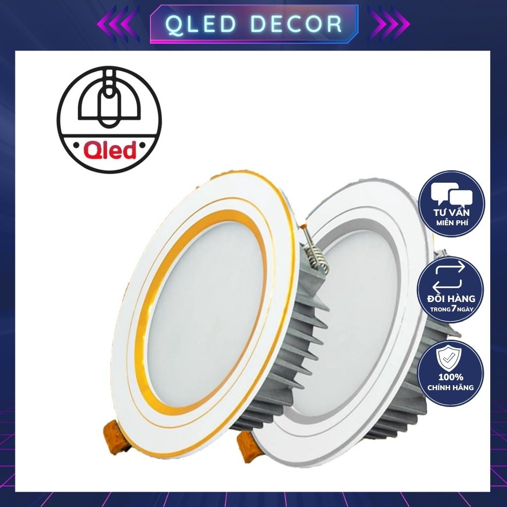 Đèn âm trần AVTT - AVVT 7w-9w-12w (phi 90) 3 màu CHÍNH HÃNG Made in Việt Nam