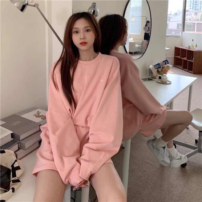 Set bộ thu đông da cá 02 màu pastel