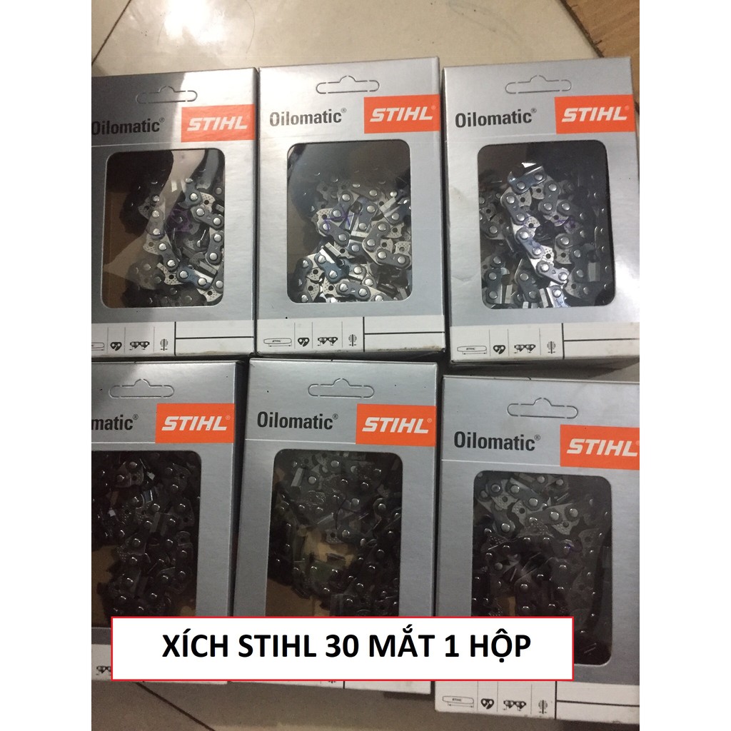 Xích Máy Cưa Xăng Stihl Chính Hãng 30 Mắt 22/26/28/34/36 (Lớn Và Nhỏ) Thắng máy cưa xích