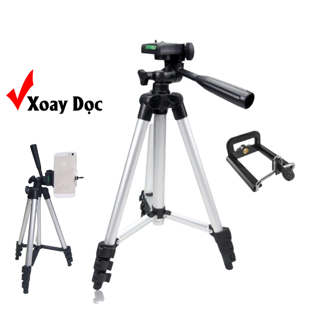 Gậy 3 chân chụp hình máy ảnh, điện thoại Tripod 3110, Tripod chụp ảnh livetream, Chân đế điện thoại quay tiktok