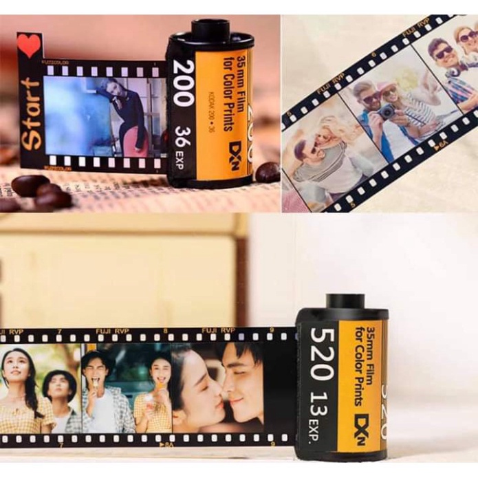 [VIDEO THẬT] [HÀNG CÓ SẴN] Móc khóa in ảnh hình Cuộn film máy ảnh Kodak Proimage 100 Mẫu đẹp Mẫu Hot