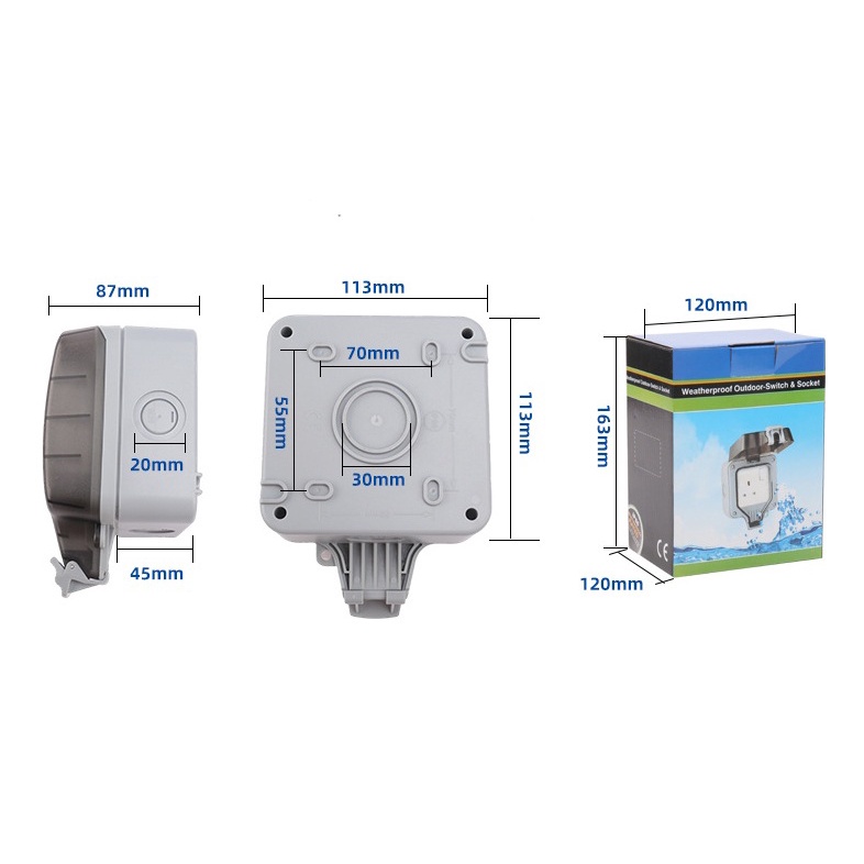 Ổ ĐIỆN NGOÀI TRỜI CHỐNG NƯỚC IP66