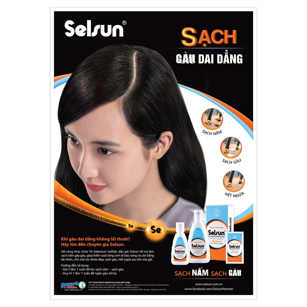 Dầu gội chống gàu Selsun 100ml - Sạch gàu và hết ngứa da đầu