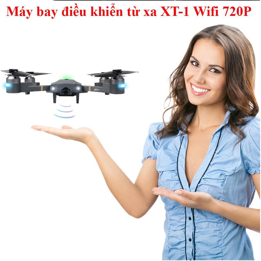 Mua flycam mini giá rẻ,Máy bay điều khiển từ xa XT-1 kết nối Wifi 2.4 GHz quay phim, chụp ảnh Full HD 720P