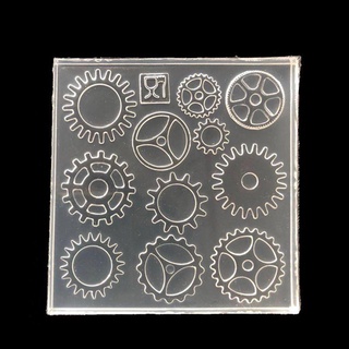 Khuôn nhựa silicon hình bánh răng làm trang sức resin, đồ handmade