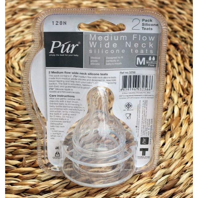 Vỉ 2 núm cổ rộng Pur