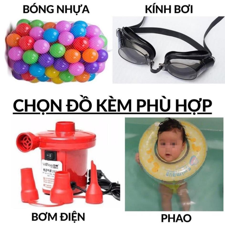 [ RẺ VÔ ĐỊCH ] Bể Bơi Phao Cho Bé - 2 Tầng – 1m2 – Có Đáy Chống Trượt