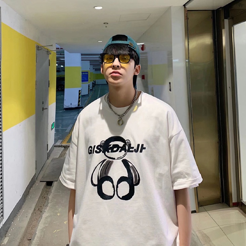 Áo Thun Tay Ngắn Dáng Rộng In Chữ Cỡ Lớn Thoải Mái Thời Trang Mùa Hè Cho Nam Và Nữ M-5XL