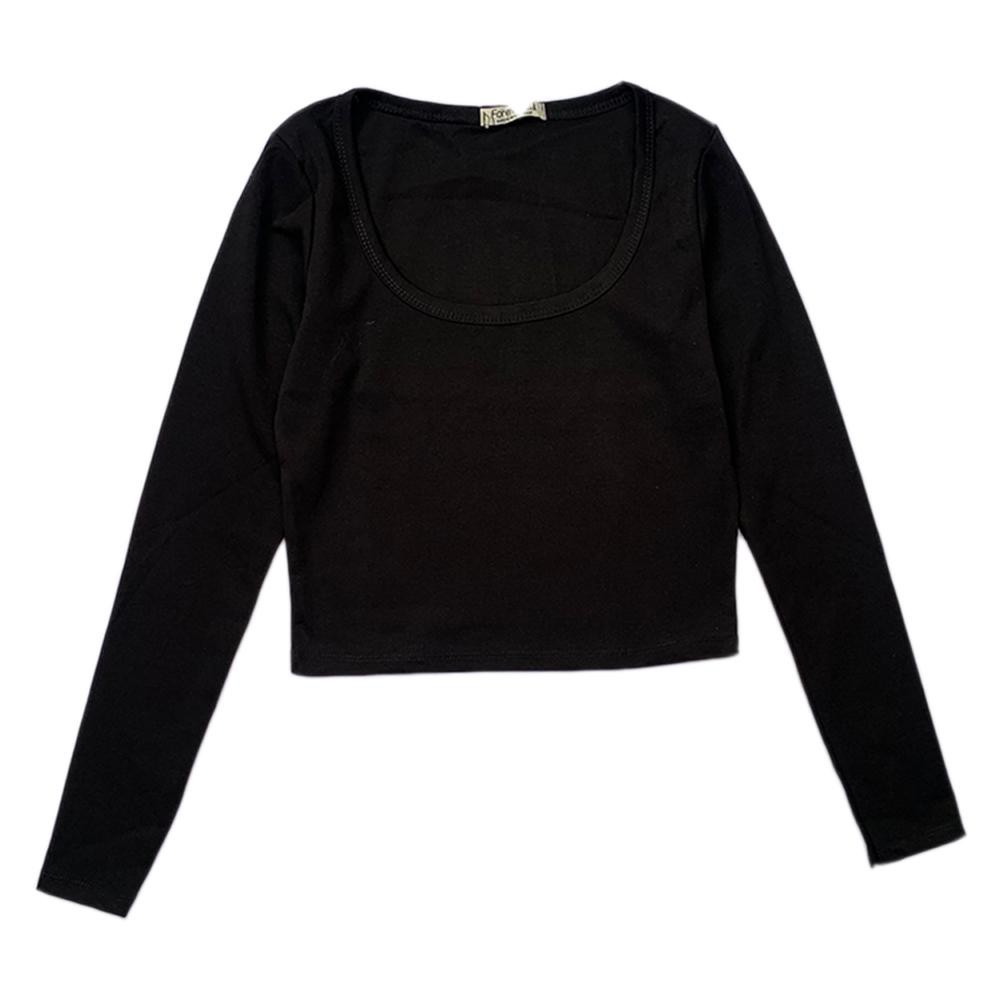 Áo croptop tay dài màu tím hottrend