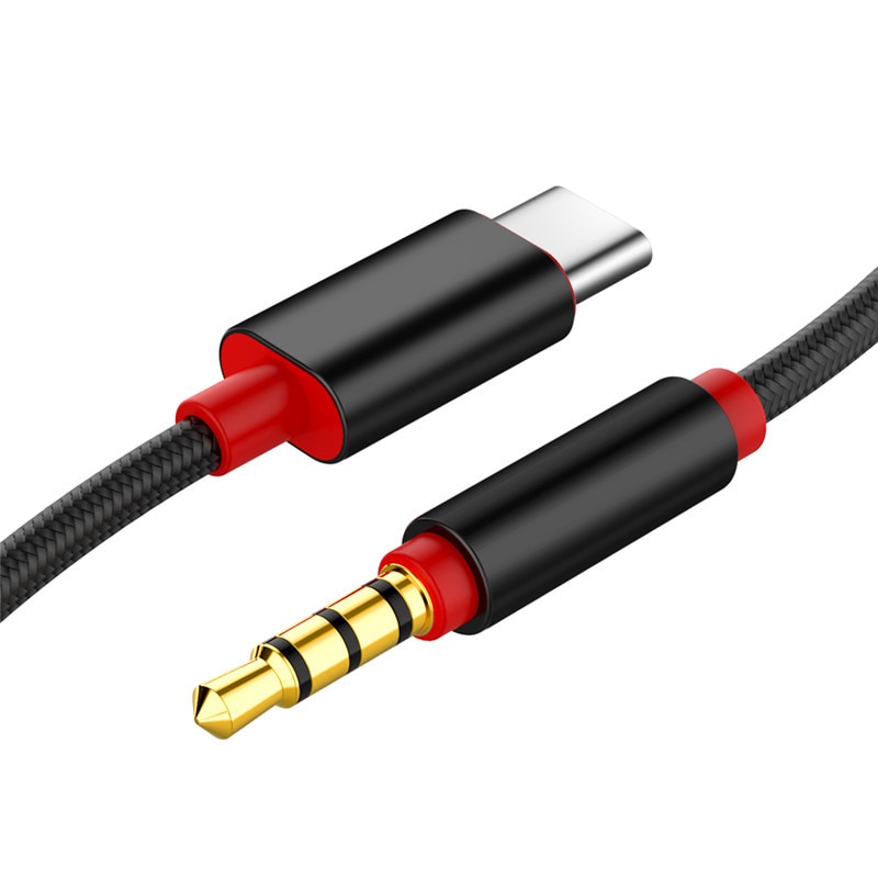 Loại C Đầu nối cáp âm thanh AUX trên ô tô nam sang 3.5mm USB C Type-C sang 3.5mm Jack tai nghe AUX âm thanh cho Letv Le 2 Pro