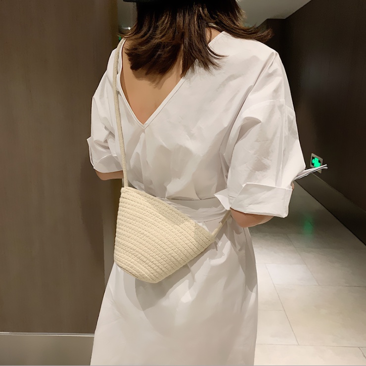 Túi đeo chéo đựng điện thoại bằng cotton phối ren xinh xắn thanh lịch cho nữ