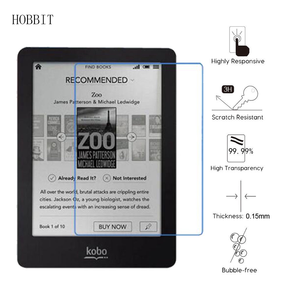 Set 3 Kính Cường Lực Bảo Vệ Màn Hình Cho Kobo Glo Hd E-Book Tablet