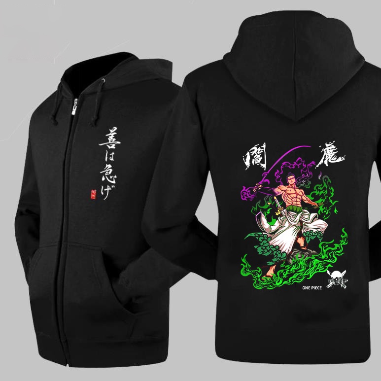 🎁Áo khoác Nỉ in hình one piece zoro roronoa đảo hải tặc đẹp giá rẻ chất lượng 🎁