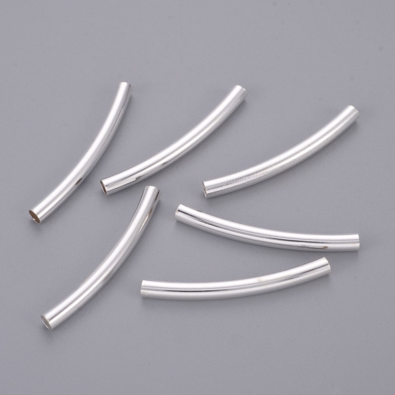 Bộ 2~200 Ống Đồng Thau Mạ Niken Platinum/Vàng/Real 18K Mạ Vàng Làm Trang Sức