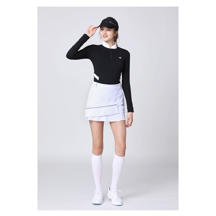 Azureway Bộ Áo Thun Đánh GOLF Tay Dài Phối Chân Váy Xếp Ly Ôm Dáng Thoáng Khí Nhanh Khô Phong Cách Thu Đông Mới Cho Nữ Zew