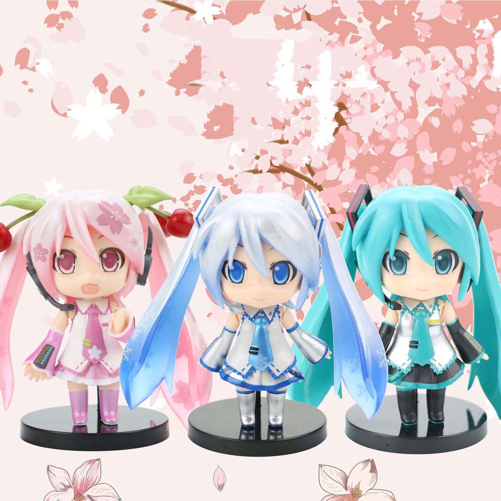 Mô hình đồ chơi hình nhân vật Hatsune Miku dễ thương 10cm