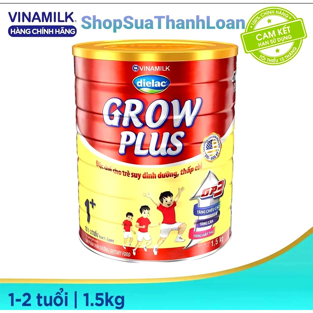 [HSD T3-2023] COMBO 2 HỘP SỮA BỘT DIELAC GROW PLUS 1+ 1,5KG (CHO TRẺ TỪ 1 - 2 TUỔI)