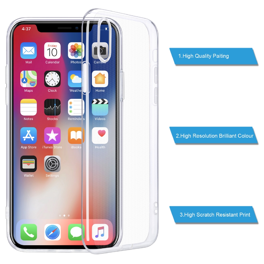 Ốp điện thoại silicone trong suốt cho IPhone X XS Max XR 6S 7 8Plus | BigBuy360 - bigbuy360.vn