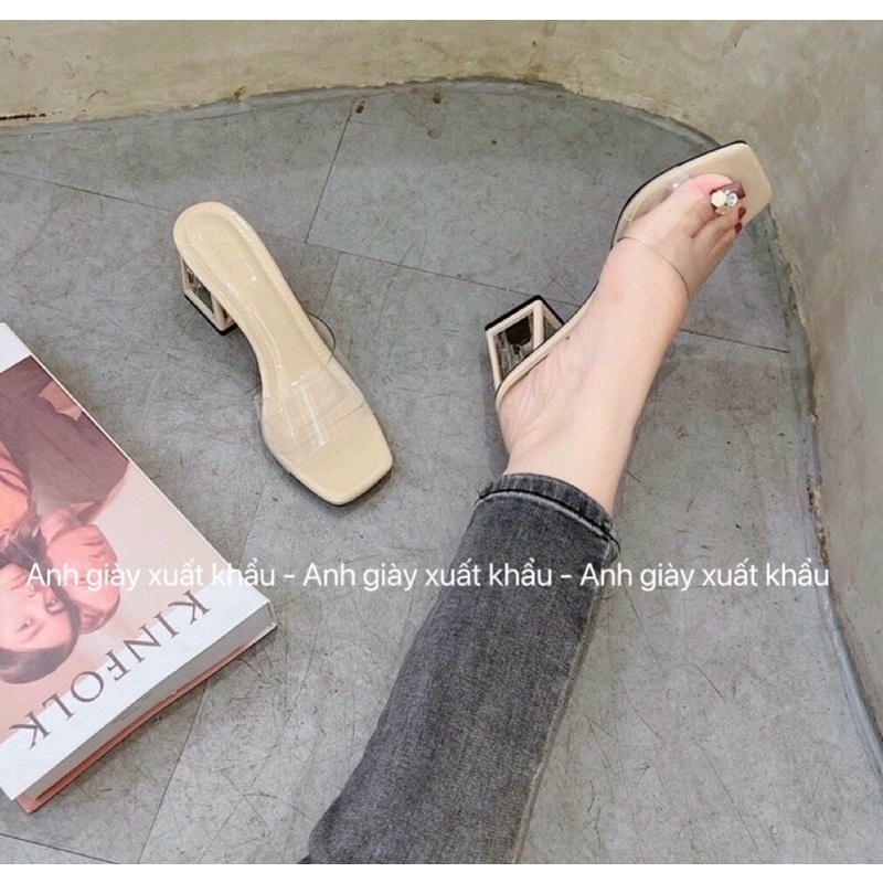 DL82 - Guốc quai trong mềm gót vuông 7p hàng đẹp hottrend phù hợp đi làm , đi chơi, du lịch ( ảnh thật kèm video)