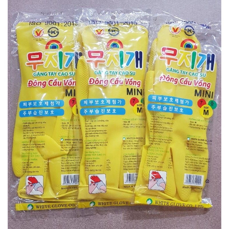 1 đôi Găng tay cao su Đông Cầu Vồng bền dai