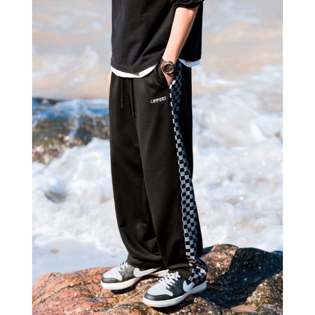 Quần xuông cotton sọc caro cực đẹp, nam nữ áo đôi áo cặp unisex ulzzang - ẢNH THẬT