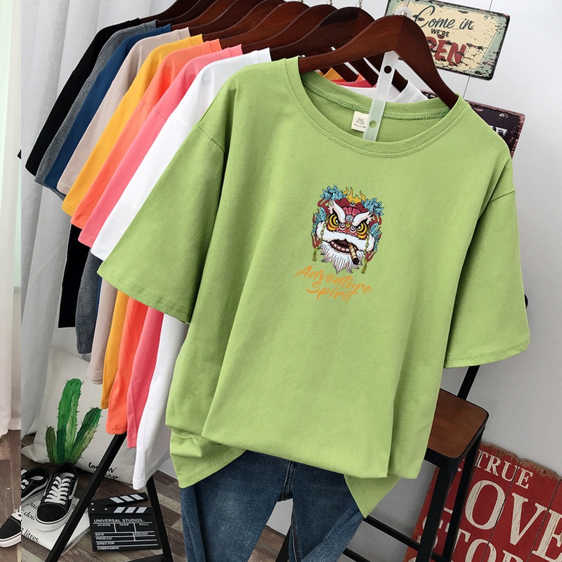 NRVP Áo thun tay ngắn cổ tròn in hình hổ năm mới Trung Hoa thời trang mùa hè cho nữ 2022