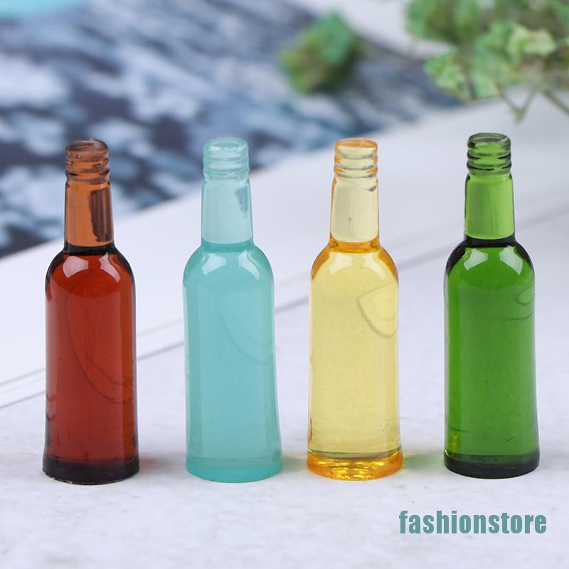 Bộ 6 Mô Hình Chai Bia Mini Tỉ Lệ 1: 12 Trang Trí Nhà Búp Bê