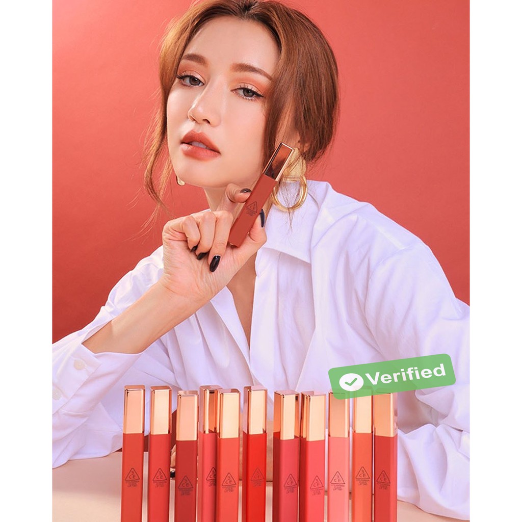 Son Kem Lì 3CE Cloud Lip Tint Nắp Vuông 💋 Needful 💋 Peach tease 💋 Macaron red