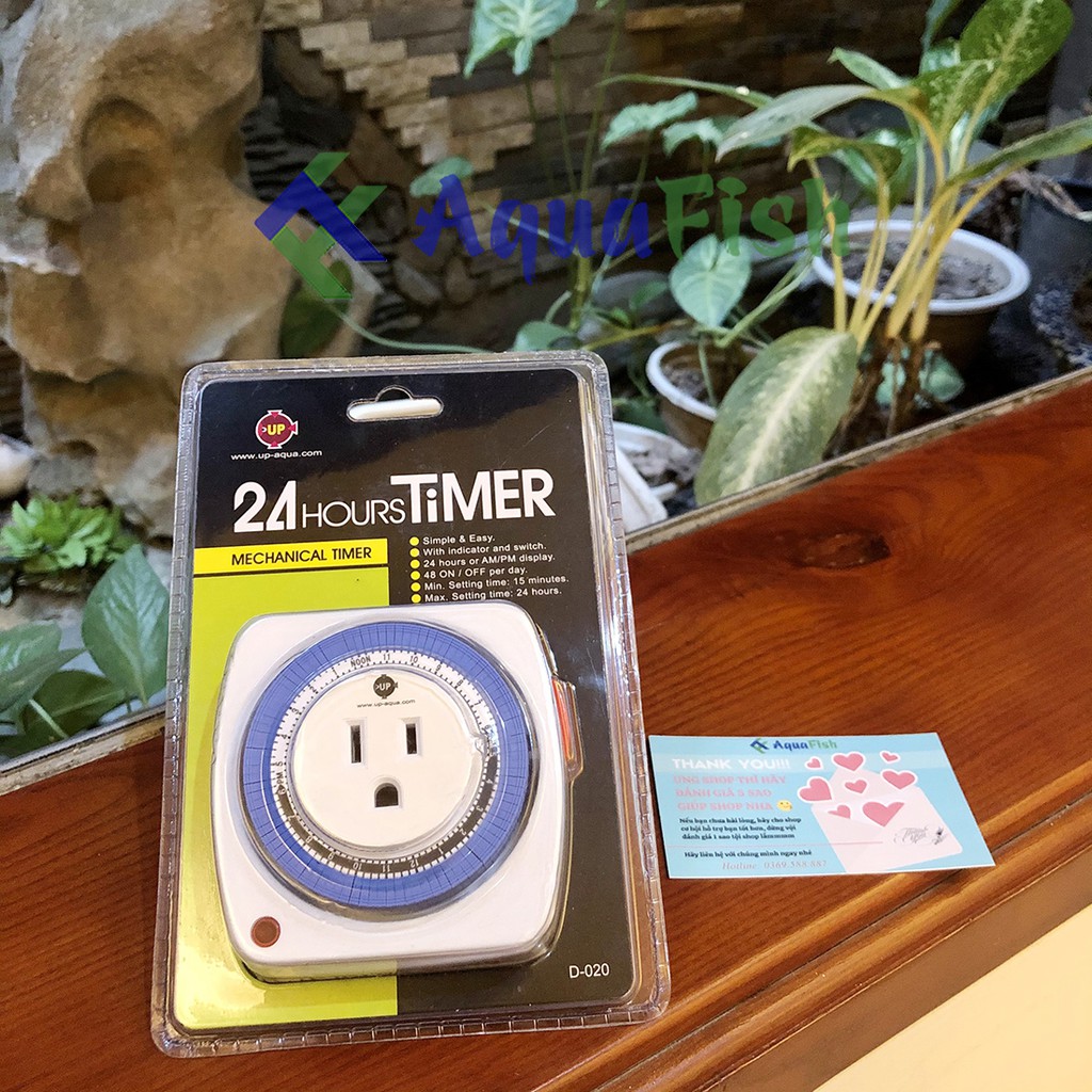 Ổ Cắm Hẹn Giờ Cơ Dùng Hẹn Giờ Bật Tắt Cho Các Thiết Bị Điện Bể Cá Cảnh, Hồ Cá Koi, Hồ Cá Rồng