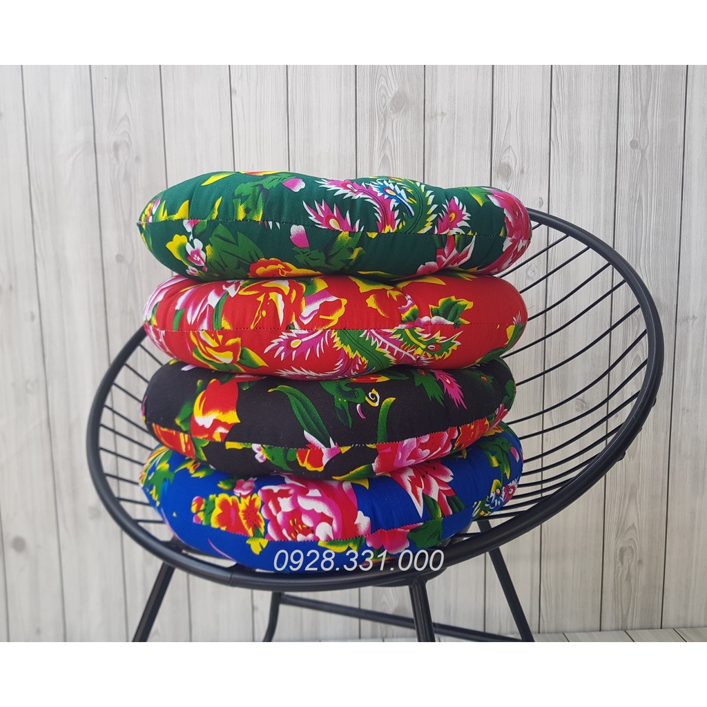 Đệm ngồi Vải Công Phượng hình tròn 40x40x8cm