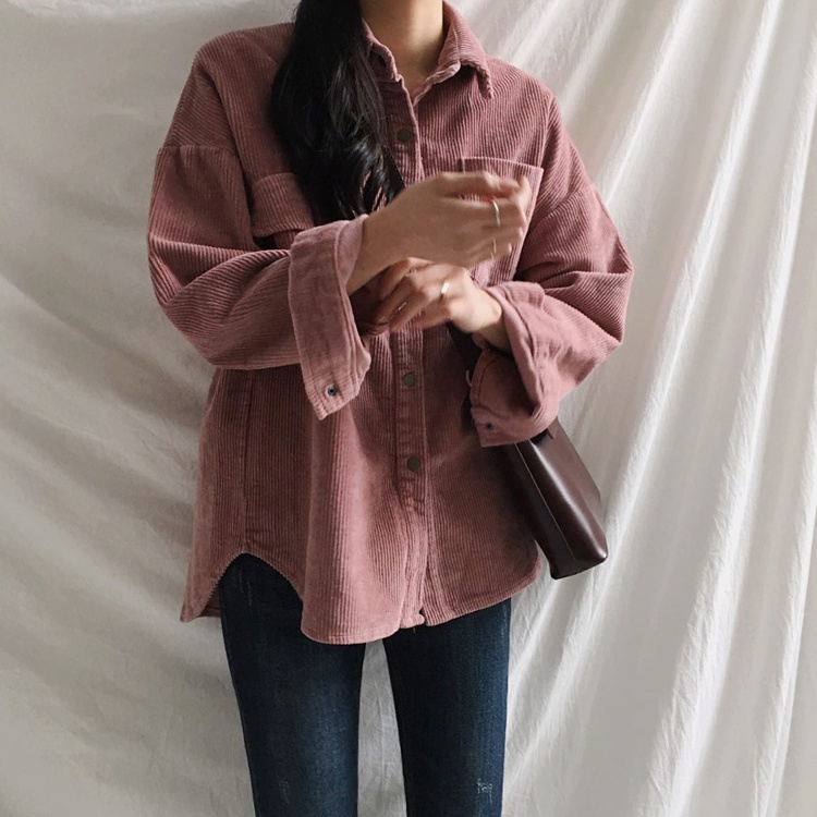 SUXI Áo Khoác Tay Dài Oversize Phong Cách Vintage Thời Trang Cho Nữ