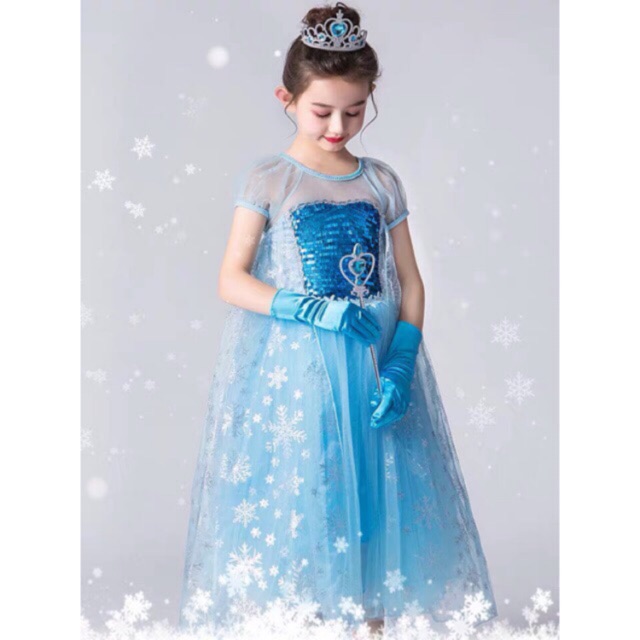  Đầm Elsa bé gái công chúa hàng xịn
