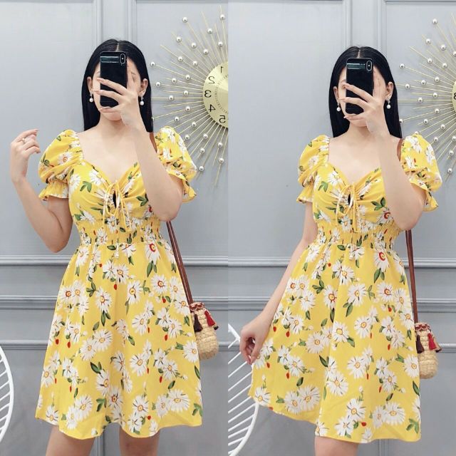 Đầm hoa vàng live