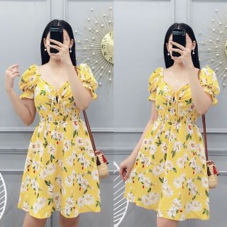 Đầm hoa vàng live