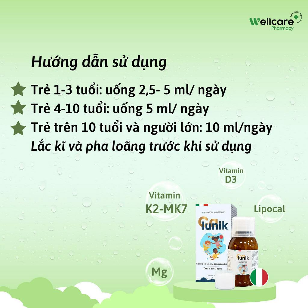 CaLunik Imochild canxi - Bổ sung canxi, magie,D3k2 cho bé từ 1 tuổi, giúp phát triển chiều cao (Ý )