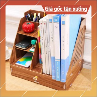 Kệ sách mini để bàn bằng gỗ đa năng
