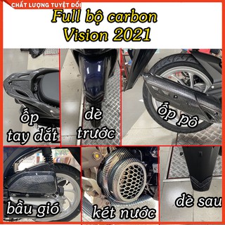[Full Bộ Trang Trí Carbon Vision 2021-22] Ốp Pô Vision 2021-22, Thảm Để Chân Vision 2021-22, Ốp Mũi Dè Vision 2021-22