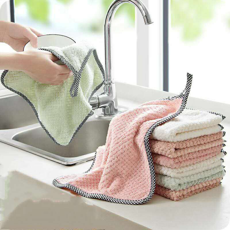 Khăn lau vải nhung HOUSEEKER vải dày dặn thấm hút tốt