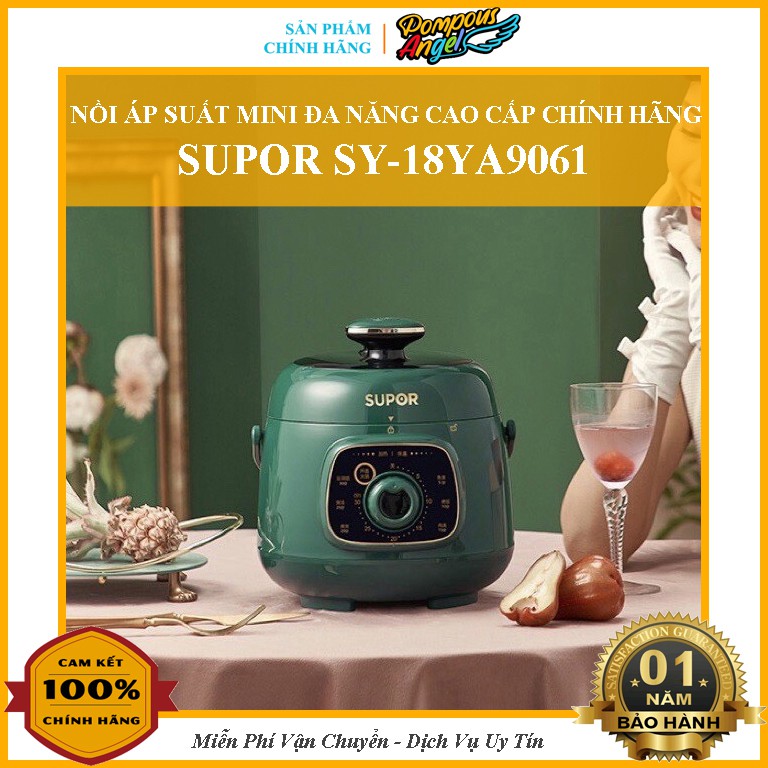 Nồi áp suất mini đa chức năng SUPOR 1.8L dành cho 1-2 người , bảo hành 12 tháng