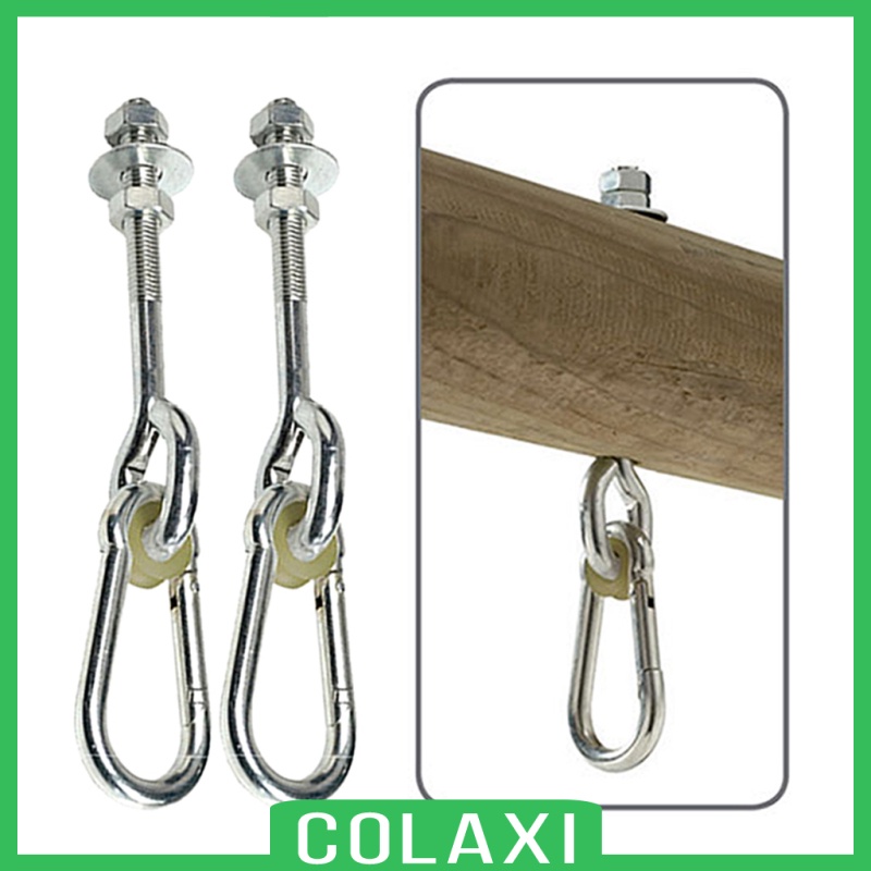[COLAXI]2xSwing Thread Hook Playset Playground Yoga Seat Safety Locking Ceiling Mount 150mm
