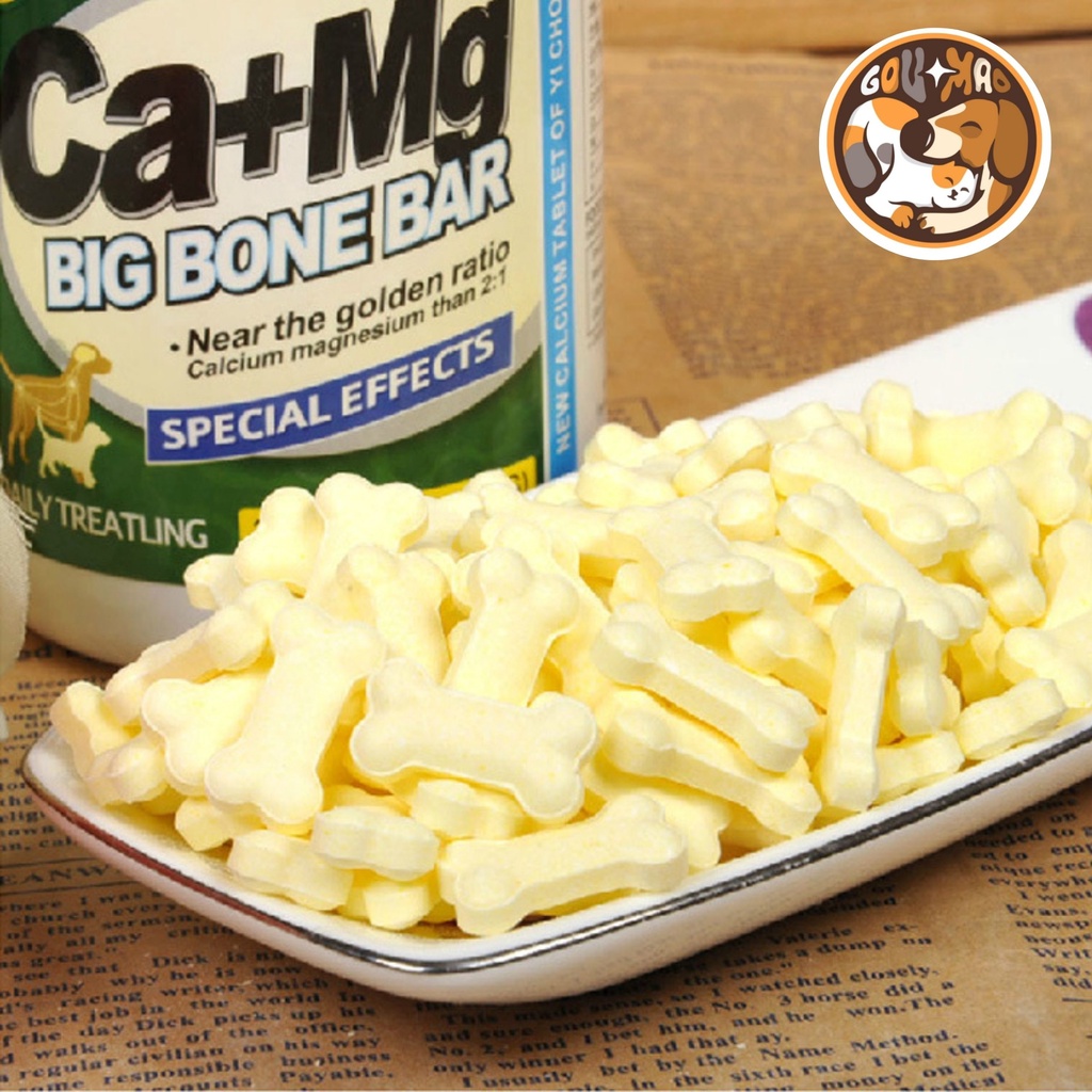 ( BÁN LẺ ) Viên Nhai Giúp Bổ Sung canxi + magie cho chó mèo Ca+Mg Hộp 255 viên - GouMaO