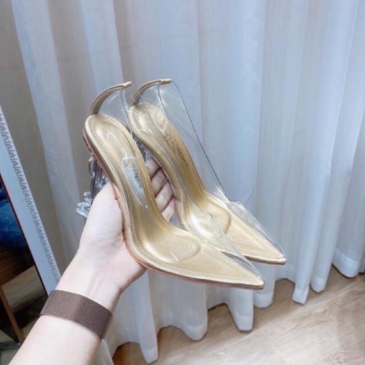 Giày Cao Gót 9P Quai Trong - VNXK Cao Cấp - Sang Chảnh Quý Phái - Full Size 34-40
