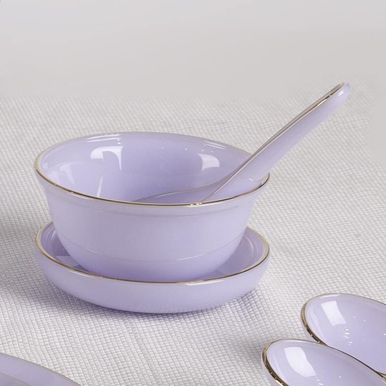 Bát mắm / bát chấm viền vàng 22K các màu Luxury Thủy Tinh Ngọc USA Homeset cao cấp nhập khẩu chính hãng