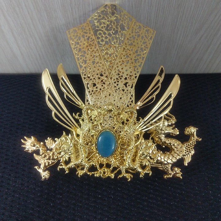 Kim quan họa tiết rồng kêt hợp cánh chim cách điệu cosplay nhân vật cổ trang