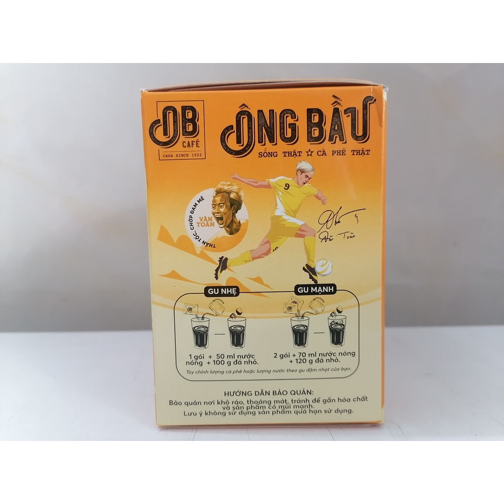 [HỘP VÀNG 10 gói x 24g] CÀ PHÊ SỮA ĐÁ TƯƠI MỚI [VN] ÔNG BẦU Instant Milk Coffee Mix