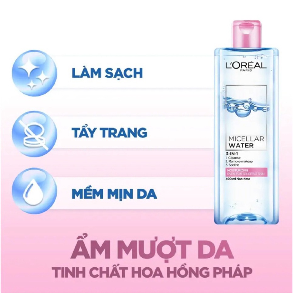 Nước tẩy trang Loreal Paris 3-in-1 Micellar Water 400ml - Olin House | BigBuy360 - bigbuy360.vn